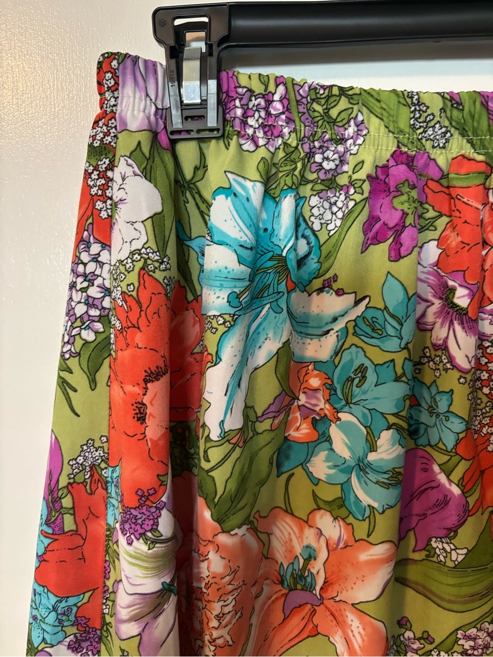 Cottagecore Fairycore Whimsical Floral A-Line Midi Skirt Large - Picture 2 of 4